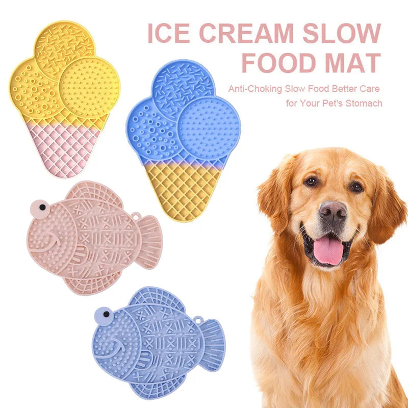 Silicone puzzle feeding lick pad