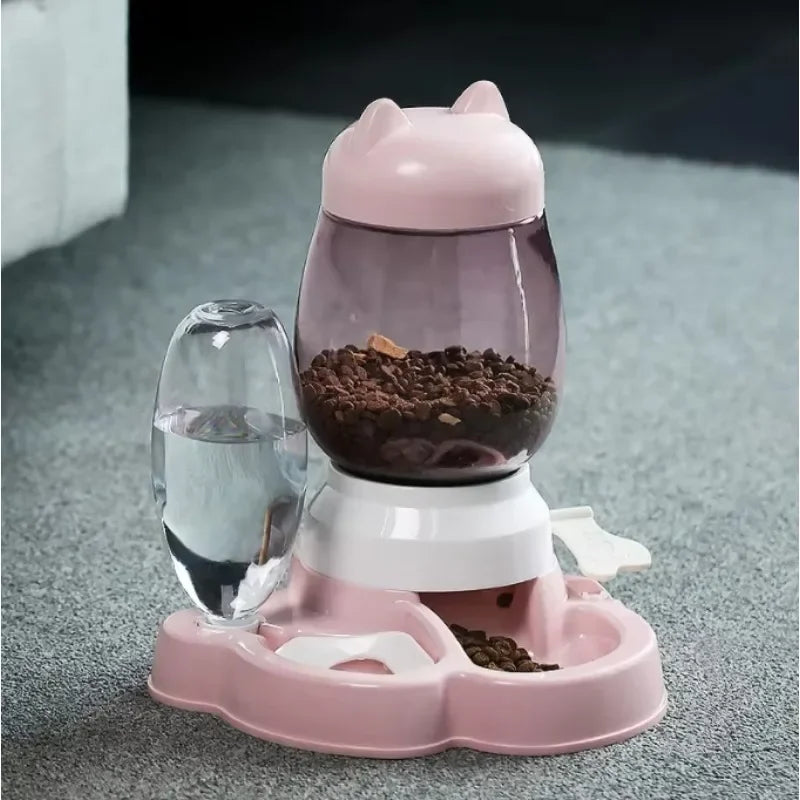 Pet food and water feeder bowl