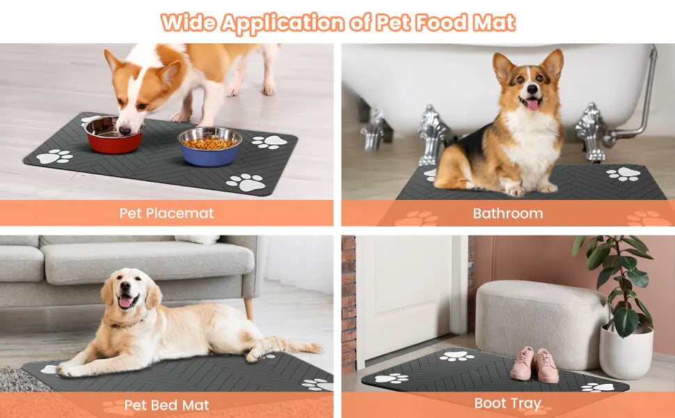 Tokavibes Quick-Dry Pet Feeding Mat