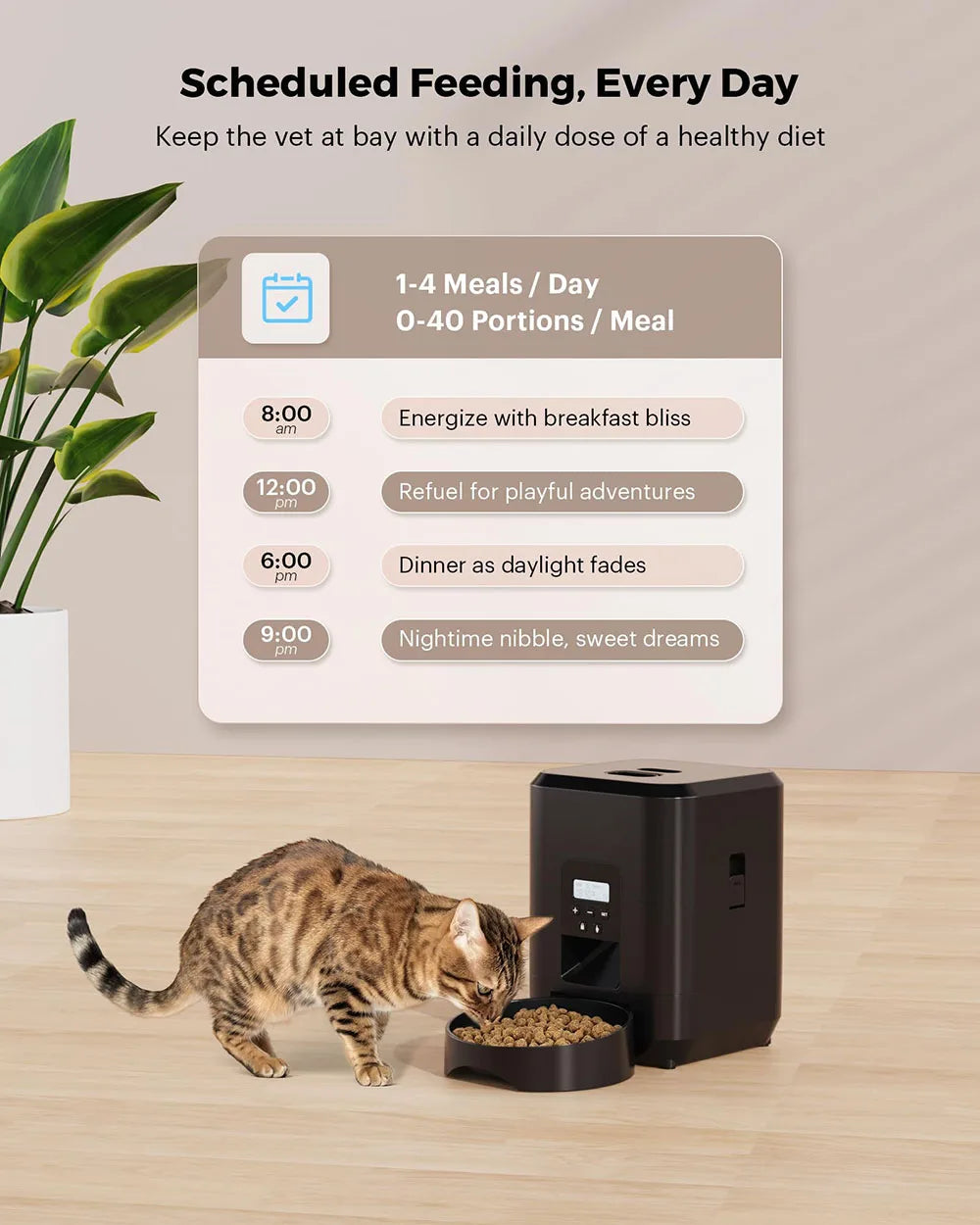 Tokavibes Smart Automatic Pet Feeder