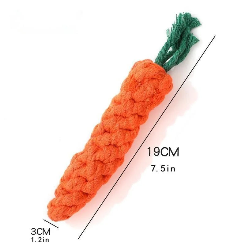 Tokavibes Carrot Knot Rope Chew Toy