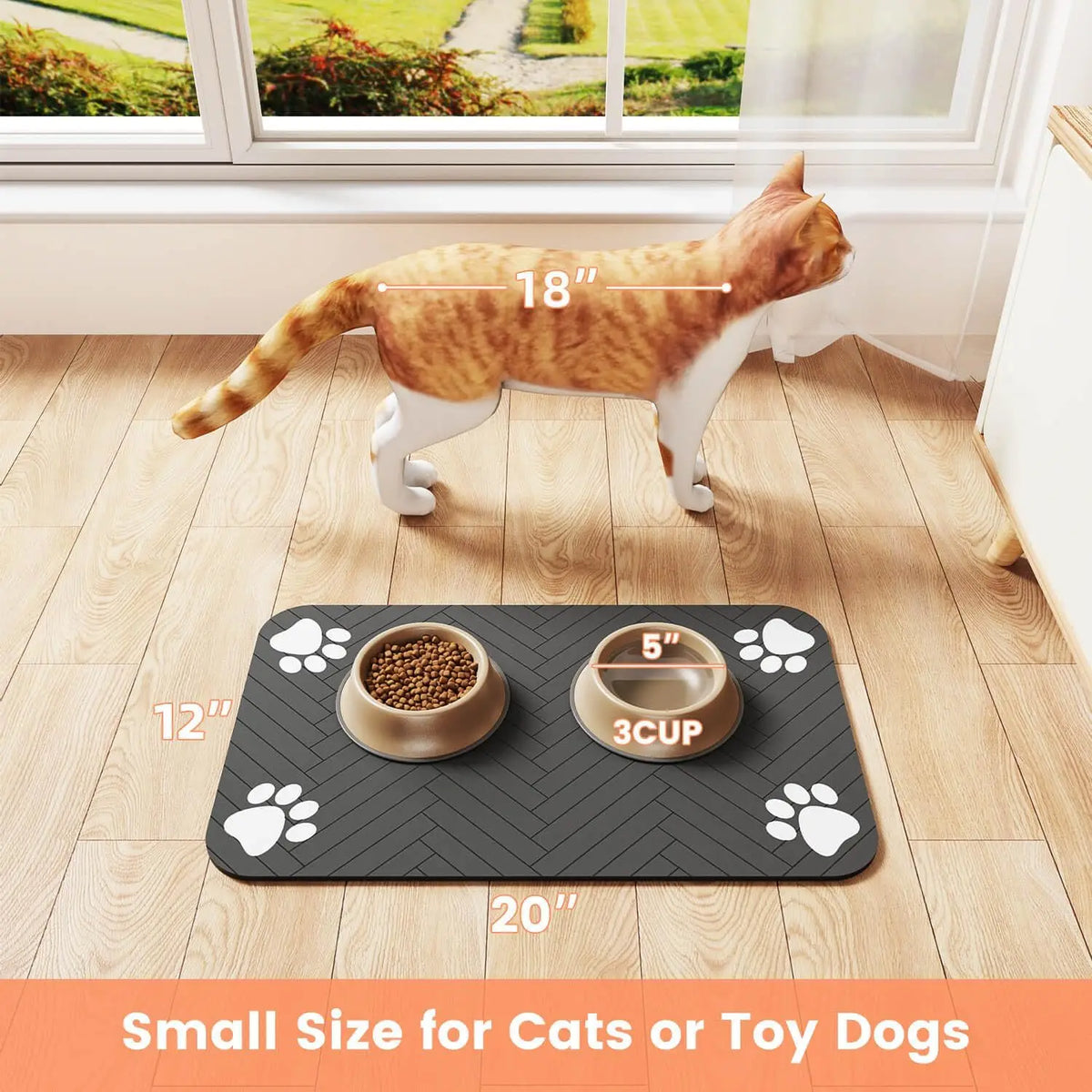 Tokavibes Quick-Dry Pet Feeding Mat