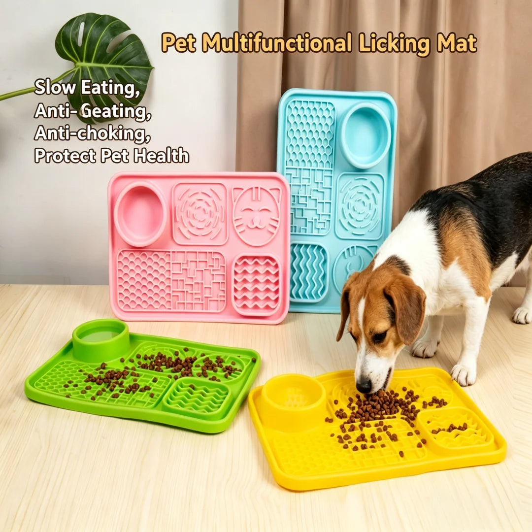 Pet licking slow-feeding mat