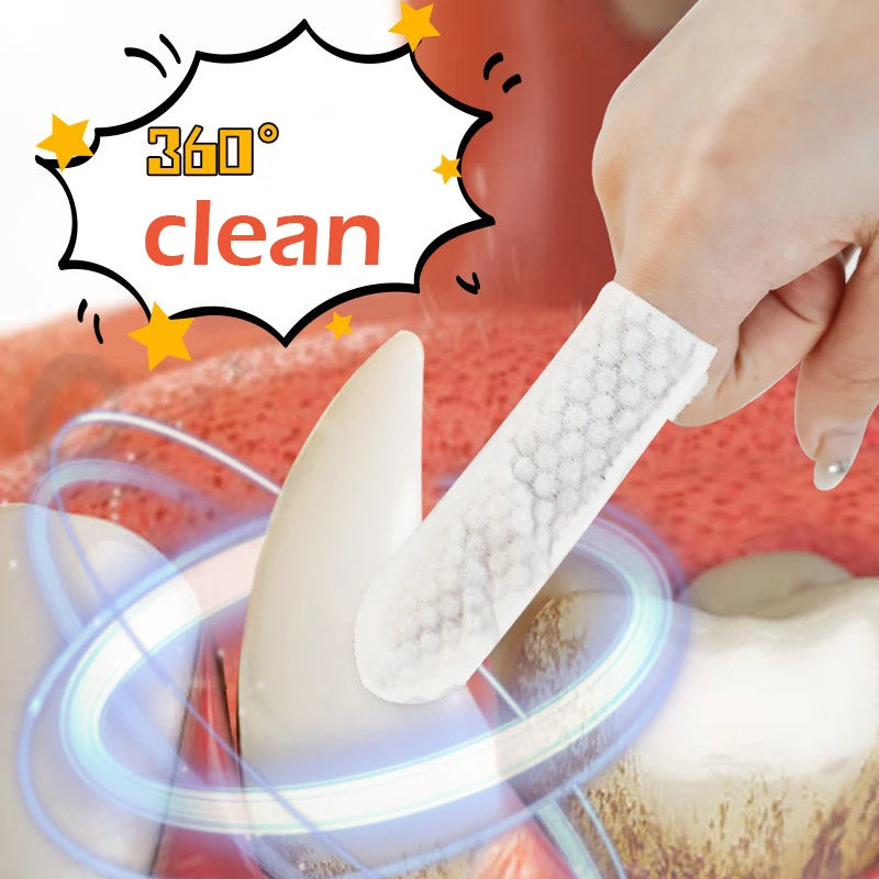 Tokavibes Disposable Pet Finger Toothbrush Wipes