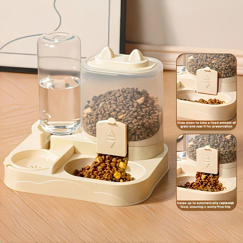 Tokavibes 2-in-1 Pet Feeder & Water Dispenser