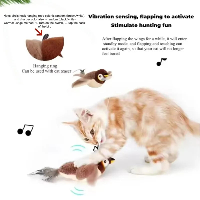 Tokavibes Interactive Motion Bird Cat Toy