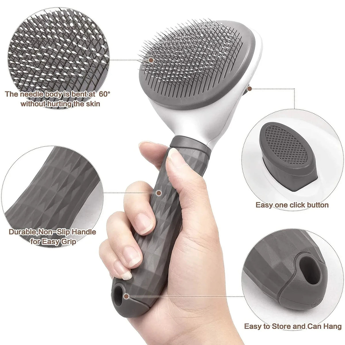 Tokavibes Self-Cleaning Pet Grooming Brush