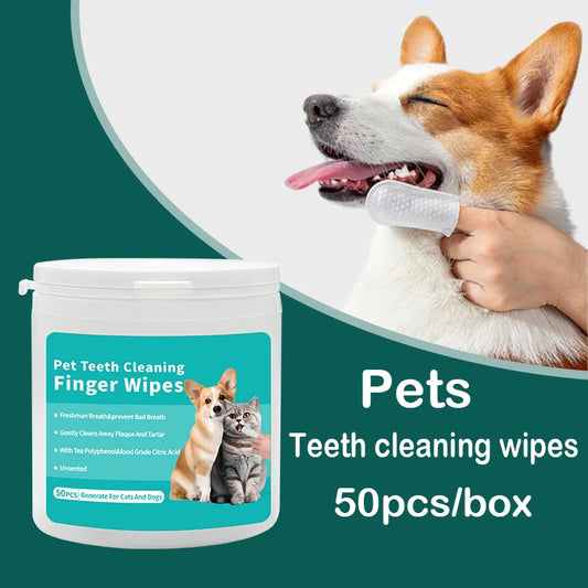 Tokavibes Disposable Pet Finger Toothbrush Wipes