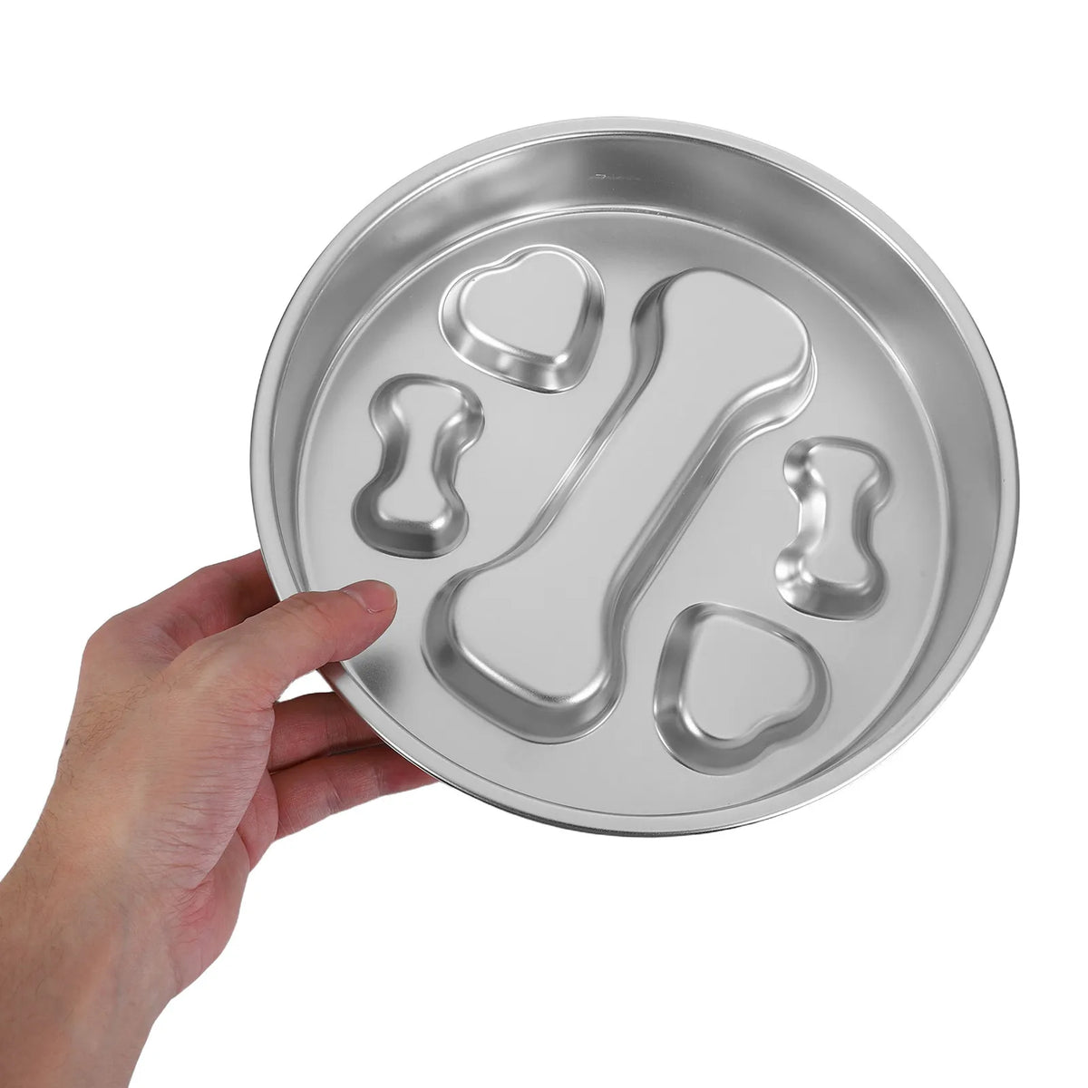 Stainless steel puzzle slow feeder