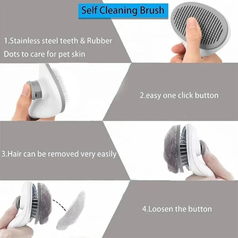Tokavibes Self-Cleaning Pet Grooming Brush