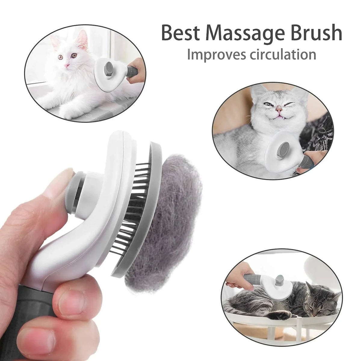 Tokavibes Self-Cleaning Pet Grooming Brush