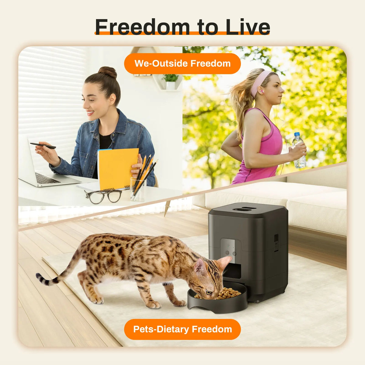 Tokavibes Smart Automatic Pet Feeder