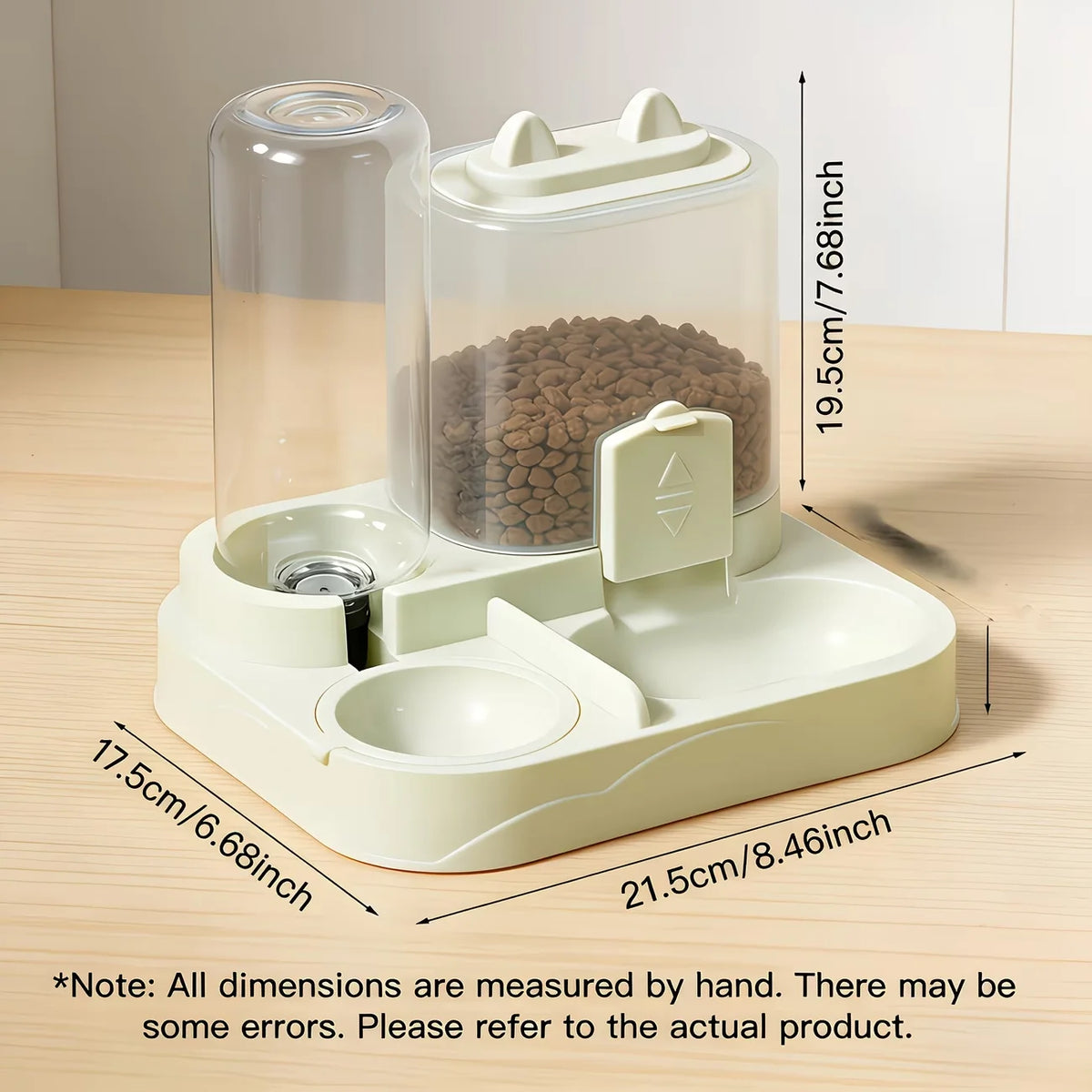 Tokavibes 2-in-1 Pet Feeder & Water Dispenser