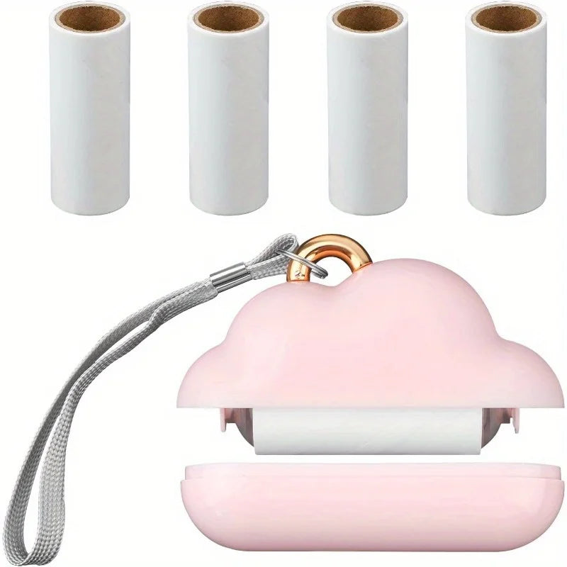 Portable reusable lint roller