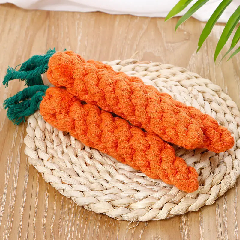 Tokavibes Carrot Knot Rope Chew Toy