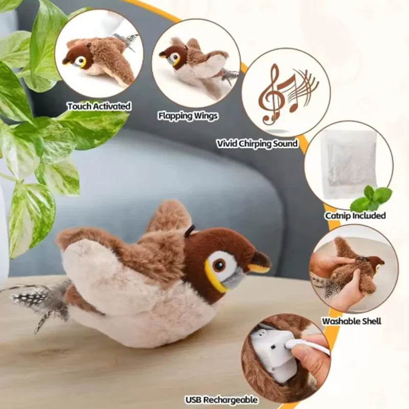 Tokavibes Interactive Motion Bird Cat Toy