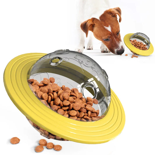 Interactive treat-dispensing dog chew toy