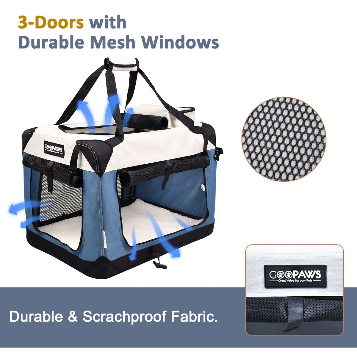 Tokavibes GoPaw Pop-Up Pet Travel Crate