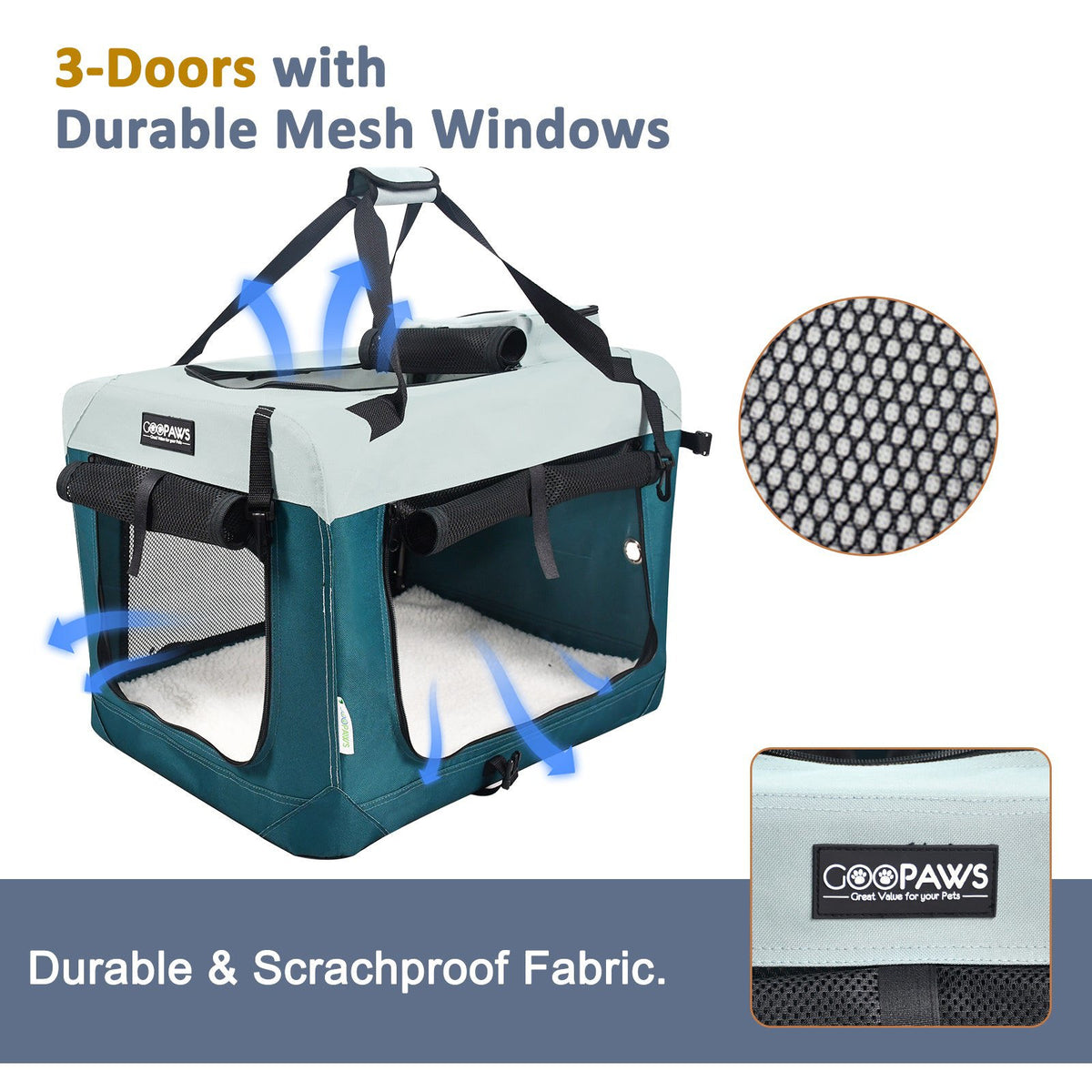Tokavibes GoPaw Pop-Up Pet Travel Crate