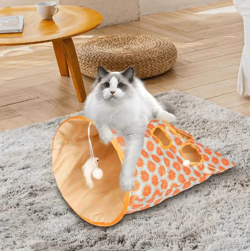 Foldable cat tunnel