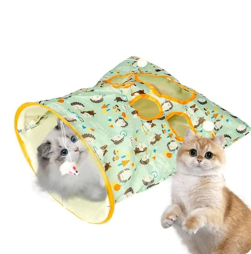 Foldable cat tunnel