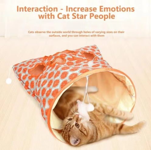 Foldable cat tunnel