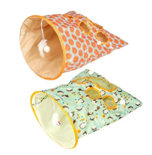 Foldable cat tunnel
