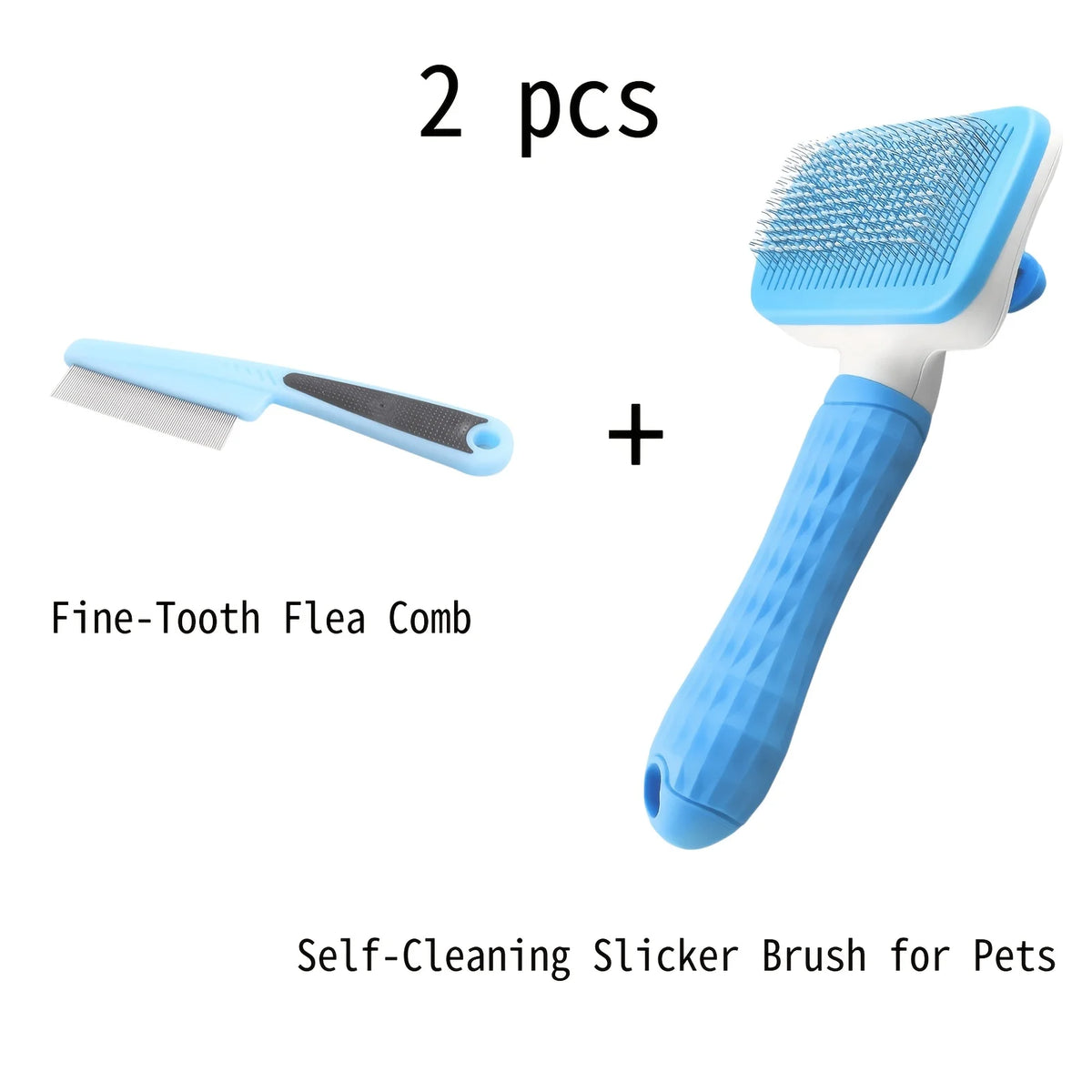 Tokavibes 2-Piece Grooming & Flea Comb Set