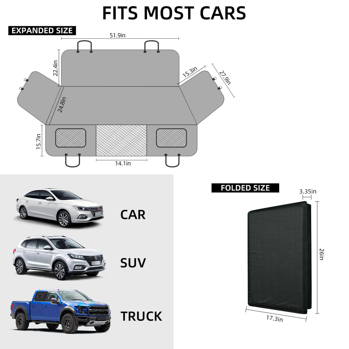 Tokavibes TravelShield Heavy-Duty Pet Car Cover