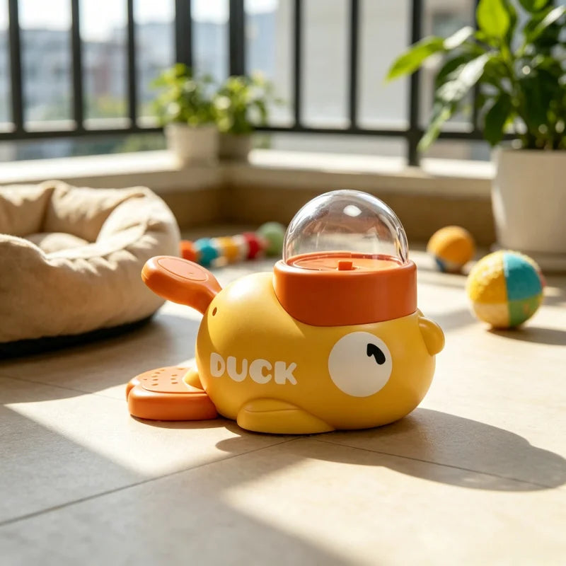Tokavibes Treat & Play Duck interactive dog toy