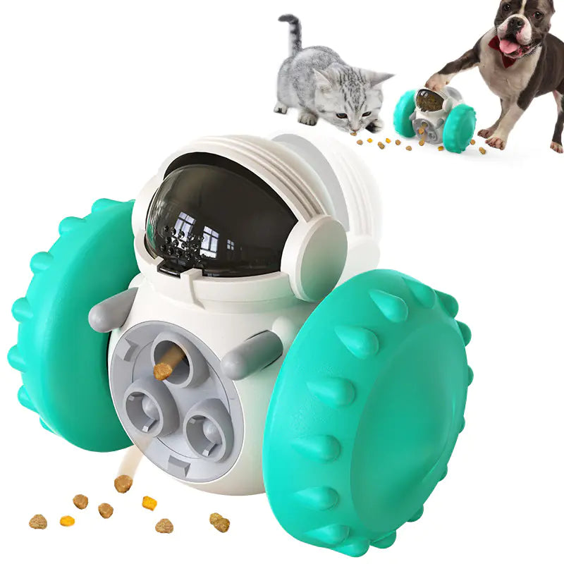 Interactive dog food dispenser chew toy
