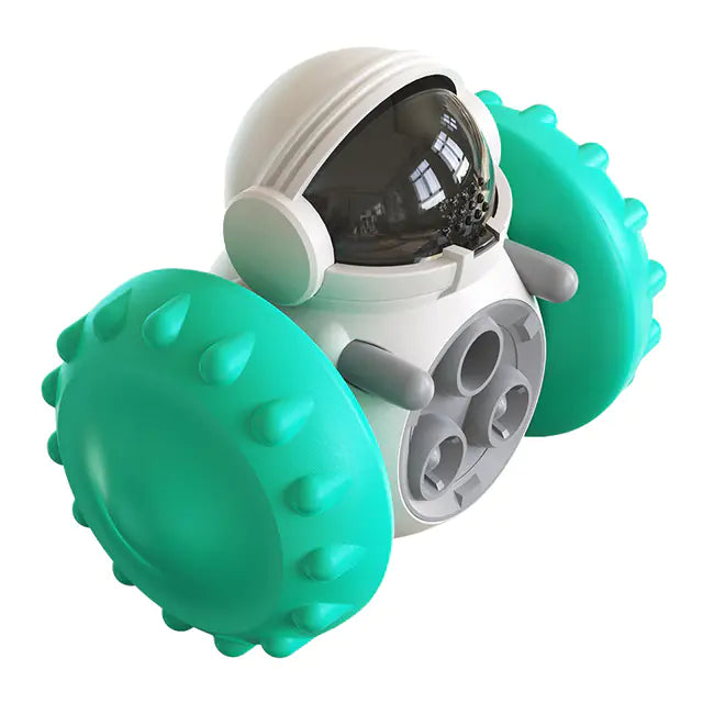 Interactive dog food dispenser chew toy