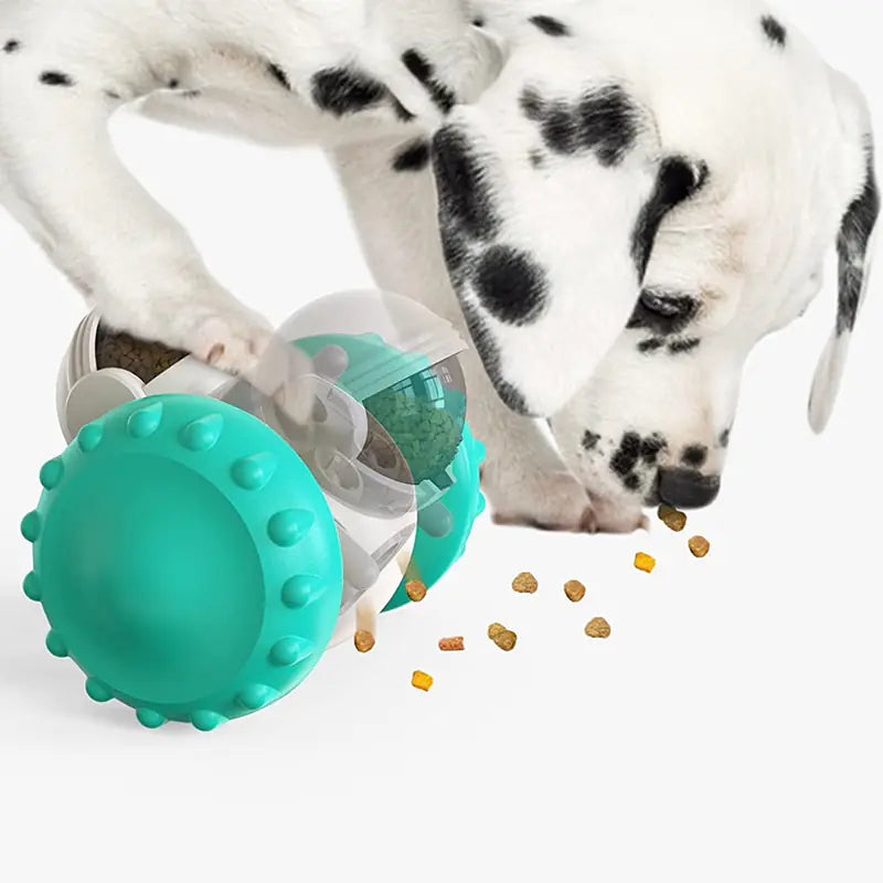 Interactive dog food dispenser chew toy