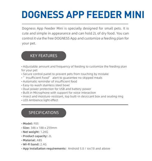 Tokavibes Compact Smart Pet Feeder