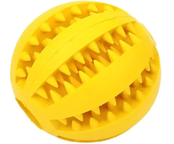 Interactive dental treat ball for dogs